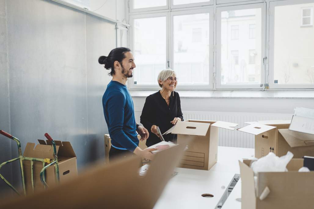 Employees Managing Boxes