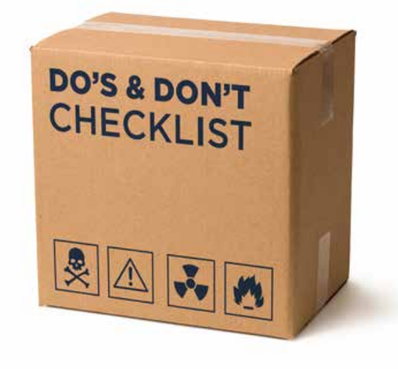 moving checklist do's and don'ts