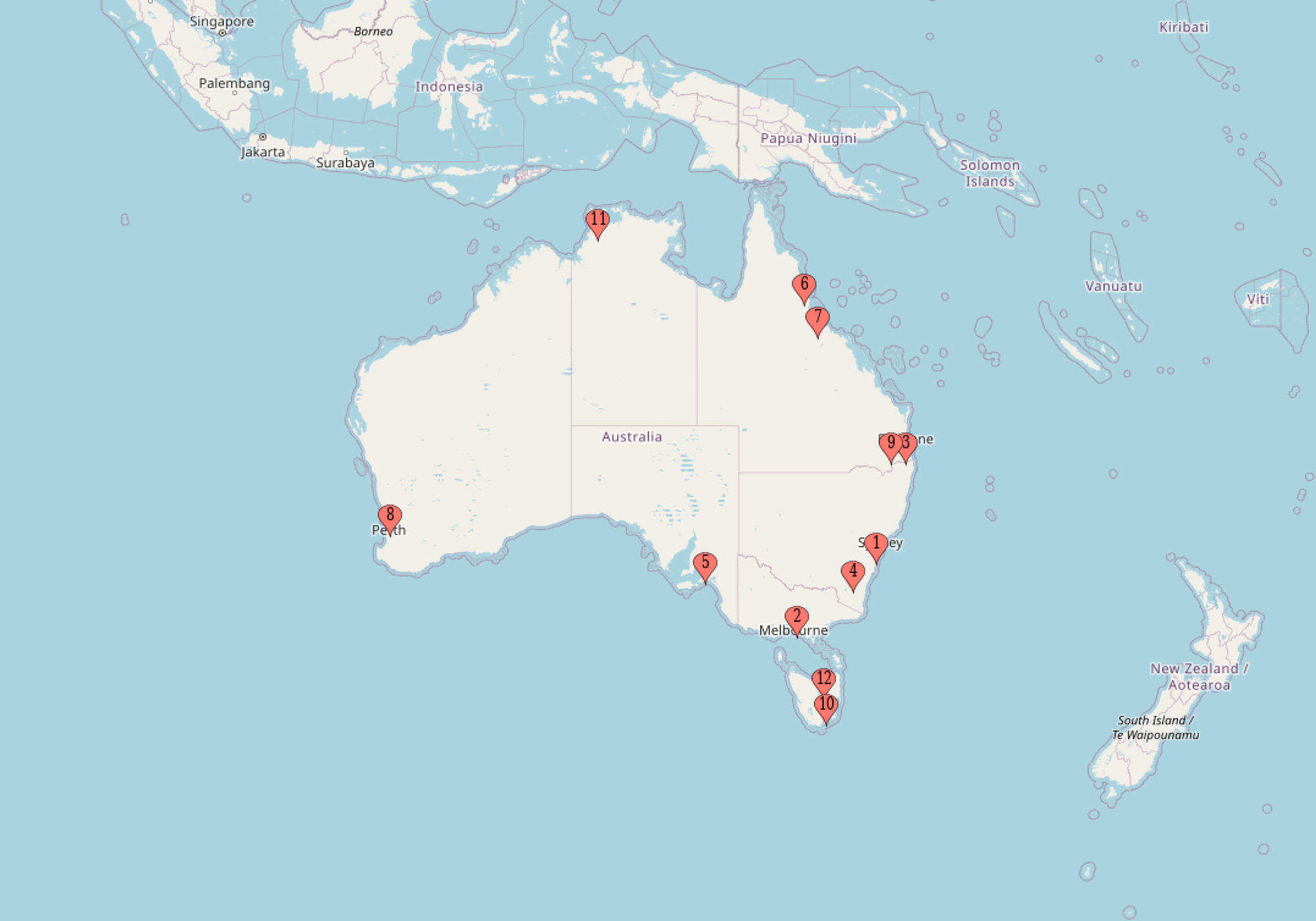 Multiple storage locations right across Australia